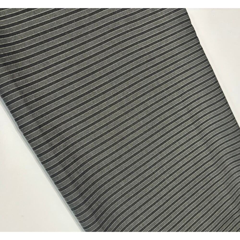Black Gray Pinstripe Wool Blend Fabric 2.25 Yds 60" Wide Shirtweight